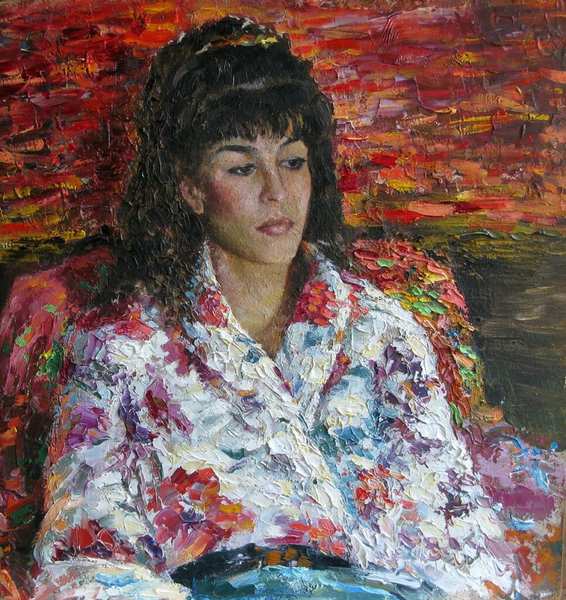 Maleri af kvinde 2 Misha Lapitskiy