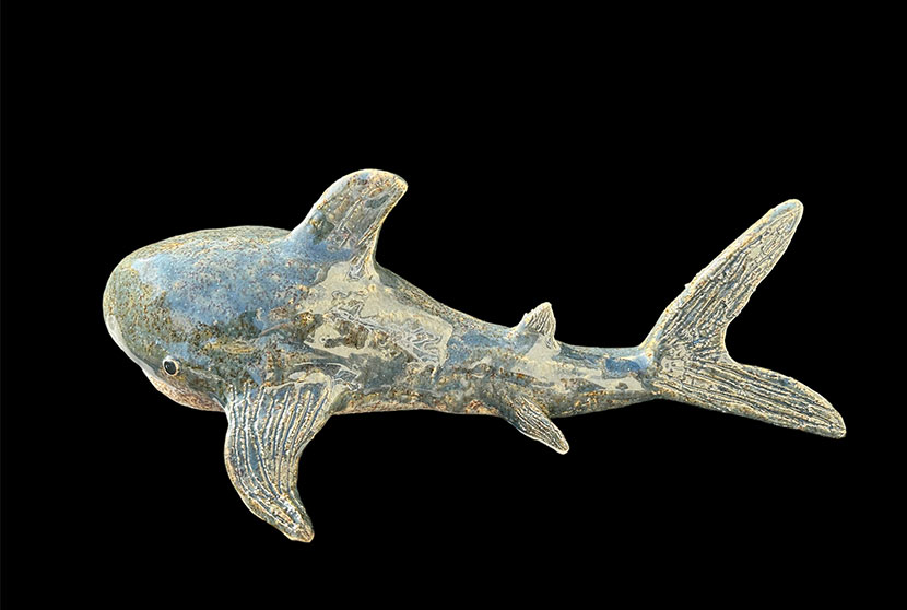 Keramiske fisk af kunstner, Susanne Herrmann