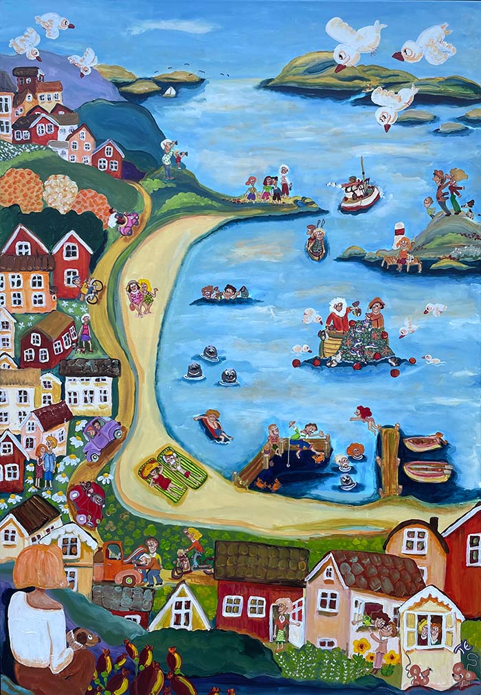 Akryl maleri, "Firkløver" - 90x130cms på Tomas Eriksson