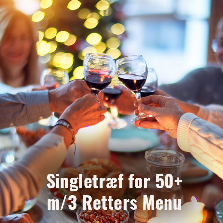 Singletræt for 50+ med 3 retters menu