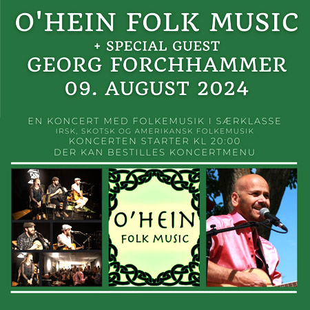 O'Hein Folk Music band + speciel gæste George Forchhammer i Gallery Art-Tour - 9 august, 2024.